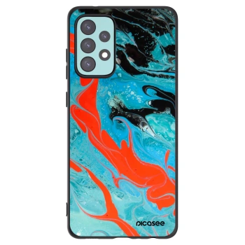 Picasee silikónový čierny obal pre Samsung Galaxy A72 A725F - Blue Magma