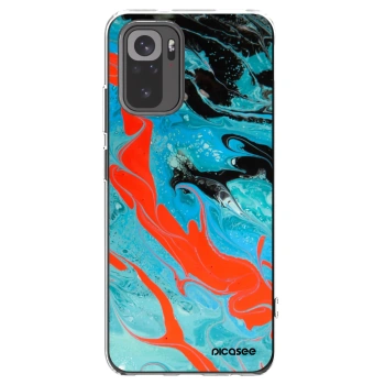 Picasee silikónový prehľadný obal pre Xiaomi Redmi Note 10S - Blue Magma