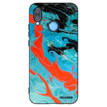 Picasee silikónový čierny obal pre Huawei P20 Lite - Blue Magma