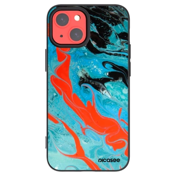 Picasee silikónový čierny obal pre Apple iPhone 13 mini - Blue Magma