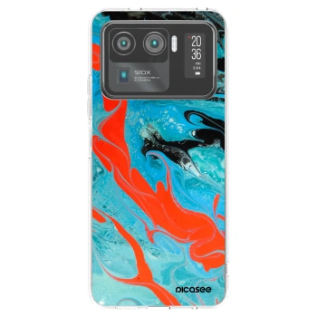 Picasee silikónový prehľadný obal pre Xiaomi Mi 11 Ultra - Blue Magma
