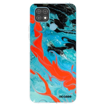 Picasee silikónový prehľadný obal pre Realme C21 - Blue Magma