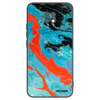 Picasee silikónový čierny obal pre Xiaomi Redmi Note 9T - Blue Magma