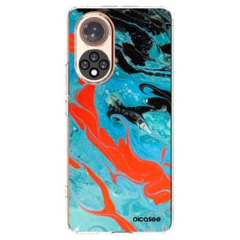 Picasee silikónový prehľadný obal pre Honor 50 5G - Blue Magma