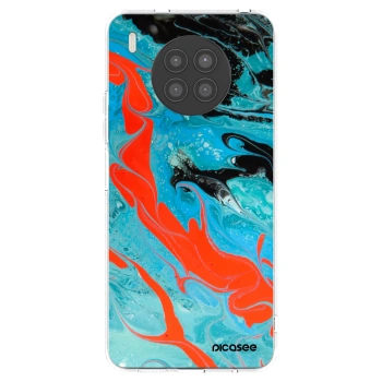 Picasee silikónový prehľadný obal pre Huawei Nova 8i - Blue Magma