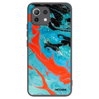 Picasee silikónový čierny obal pre Xiaomi 11 Lite 5G NE - Blue Magma