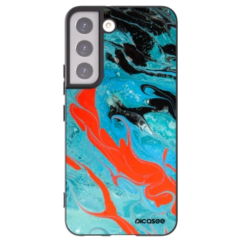 Picasee silikónový čierny obal pre Samsung Galaxy S22 5G - Blue Magma