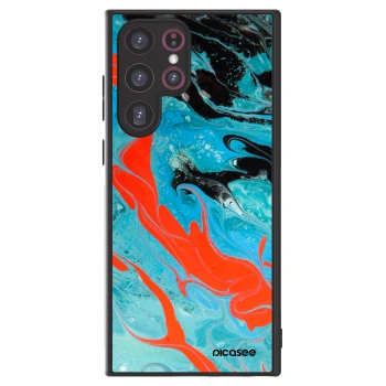 Picasee ULTIMATE CASE pro Samsung Galaxy S22 Ultra 5G - Blue Magma
