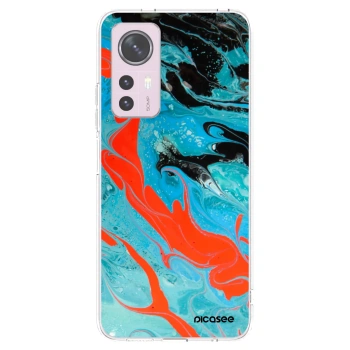 Picasee silikónový prehľadný obal pre Xiaomi 12 - Blue Magma