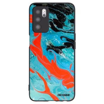 Picasee silikónový čierny obal pre OPPO A16s - Blue Magma