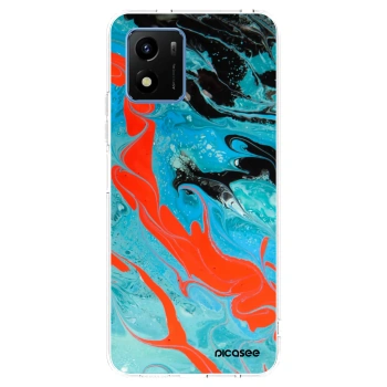 Picasee silikónový prehľadný obal pre Vivo Y01 - Blue Magma