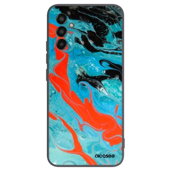 Picasee silikónový čierny obal pre Samsung Galaxy M13 M135F - Blue Magma