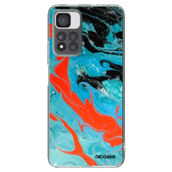 Picasee silikónový prehľadný obal pre Xiaomi Redmi Note 11 Pro+ 5G - Blue Magma
