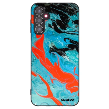 Picasee silikónový čierny obal pre Samsung Galaxy A14 4G A145R - Blue Magma
