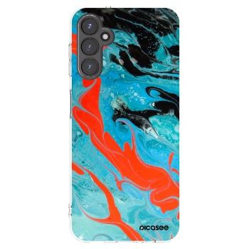 Picasee silikónový prehľadný obal pre Samsung Galaxy A14 5G A146P - Blue Magma