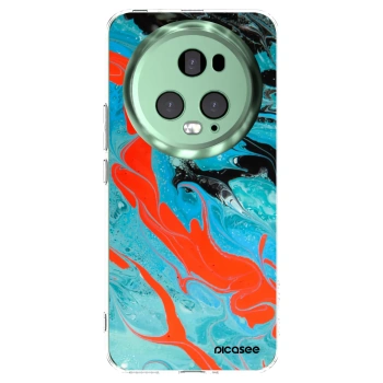 Picasee silikónový prehľadný obal pre Honor Magic5 Pro - Blue Magma