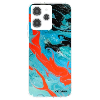 Picasee silikónový prehľadný obal pre Xiaomi Redmi 12 4G - Blue Magma