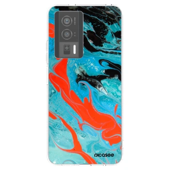 Picasee silikónový prehľadný obal pre Xiaomi Poco F5 Pro 5G - Blue Magma