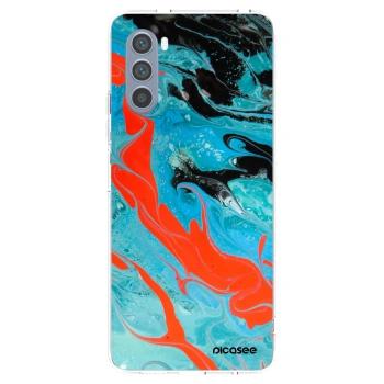 Picasee silikónový prehľadný obal pre Motorola Moto G62 - Blue Magma
