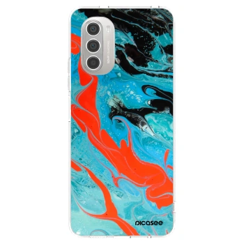 Picasee silikónový prehľadný obal pre Motorola Moto G51 - Blue Magma