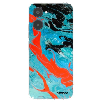 Picasee silikónový prehľadný obal pre Realme 10 4G - Blue Magma