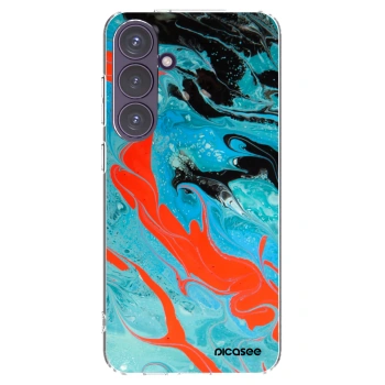 Picasee silikónový prehľadný obal pre Samsung Galaxy S24+ S926B 5G - Blue Magma