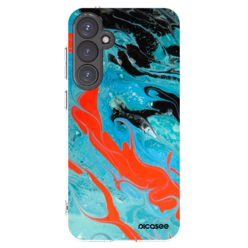Picasee silikónový prehľadný obal pre Samsung Galaxy S23 FE S711B - Blue Magma