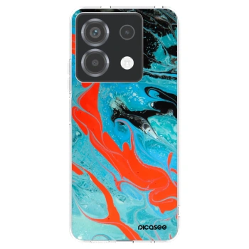 Picasee silikónový prehľadný obal pre Xiaomi Poco X6 - Blue Magma