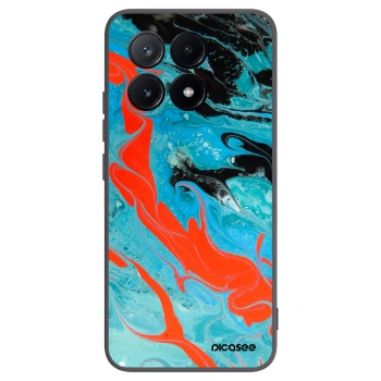 Picasee silikónový čierny obal pre Xiaomi Poco X6 Pro - Blue Magma