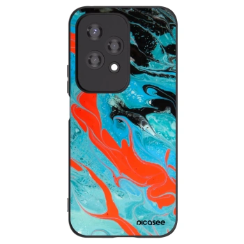 Picasee silikónový čierny obal pre Honor 200 Lite - Blue Magma