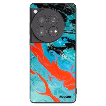 Picasee silikónový čierny obal pre OnePlus 12 5G - Blue Magma