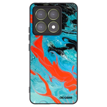 Picasee silikónový čierny obal pre Xiaomi 14T - Blue Magma