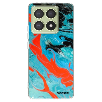 Picasee silikónový prehľadný obal pre Xiaomi 14T - Blue Magma