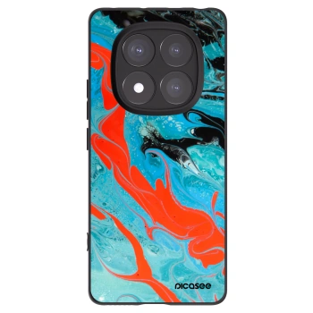 Picasee silikónový čierny obal pre Xiaomi Redmi Note 14 Pro+ 5G - Blue Magma