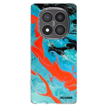 Picasee silikónový prehľadný obal pre Xiaomi Redmi Note 14 Pro+ 5G - Blue Magma