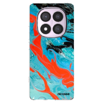 Picasee silikónový prehľadný obal pre Xiaomi Redmi Note 14 Pro 5G - Blue Magma