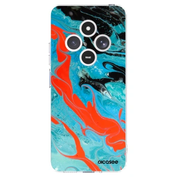 Picasee silikónový prehľadný obal pre Xiaomi Redmi 14C - Blue Magma