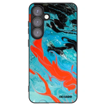 Picasee silikónový čierny obal pre Samsung Galaxy S25+ 5G - Blue Magma