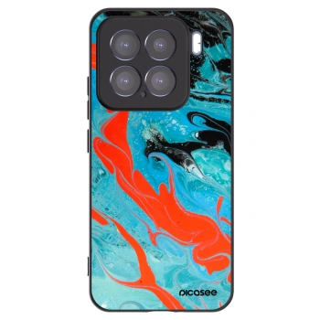 Picasee silikónový čierny obal pre Xiaomi 15 - Blue Magma