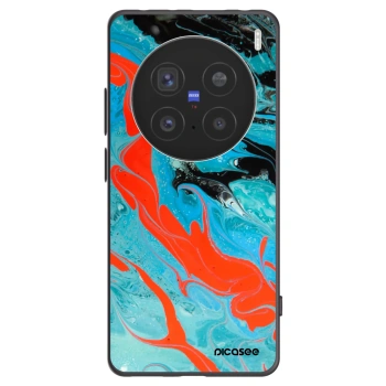 Picasee silikónový čierny obal pre Vivo X200 Pro - Blue Magma
