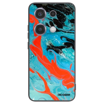Picasee silikónový čierny obal pre Xiaomi Redmi Note 14S - Blue Magma