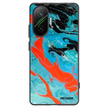Picasee silikónový čierny obal pre Xiaomi Poco F7 5G - Blue Magma