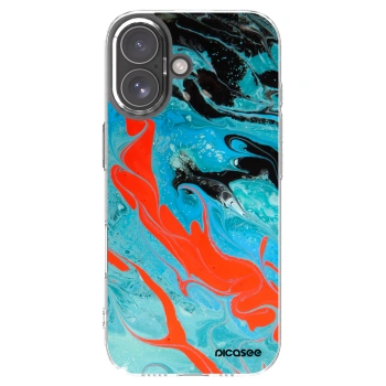 Picasee silikónový prehľadný obal pre Apple iPhone 17 - Blue Magma