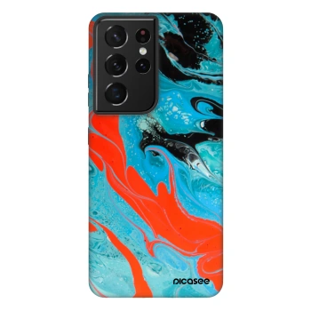 Picasee Fashion Case pre Samsung Galaxy S21 Ultra 5G G998B - Blue Magma