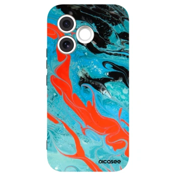 Picasee silikónový čierny obal pre Honor 600 Lite - Blue Magma