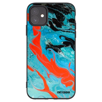 Picasee silikónový čierny obal pre Apple iPhone 11 - Blue Magma