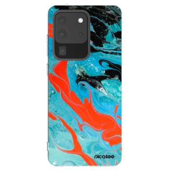 Picasee silikónový prehľadný obal pre Samsung Galaxy S20 Ultra 5G G988F - Blue Magma