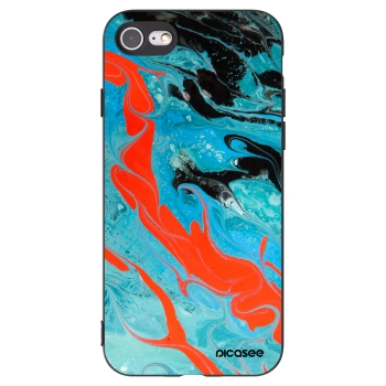 Picasee silikónový čierny obal pre Apple iPhone SE 2020 - Blue Magma