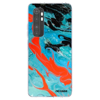 Picasee silikónový prehľadný obal pre Xiaomi Mi Note 10 Lite - Blue Magma
