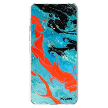 Picasee silikónový prehľadný obal pre Xiaomi Redmi Note 9S - Blue Magma